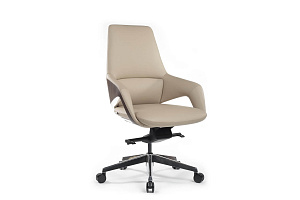 Кресло руководителя RV Design AURA-M FK005-B Светло-бежевая кожа фото