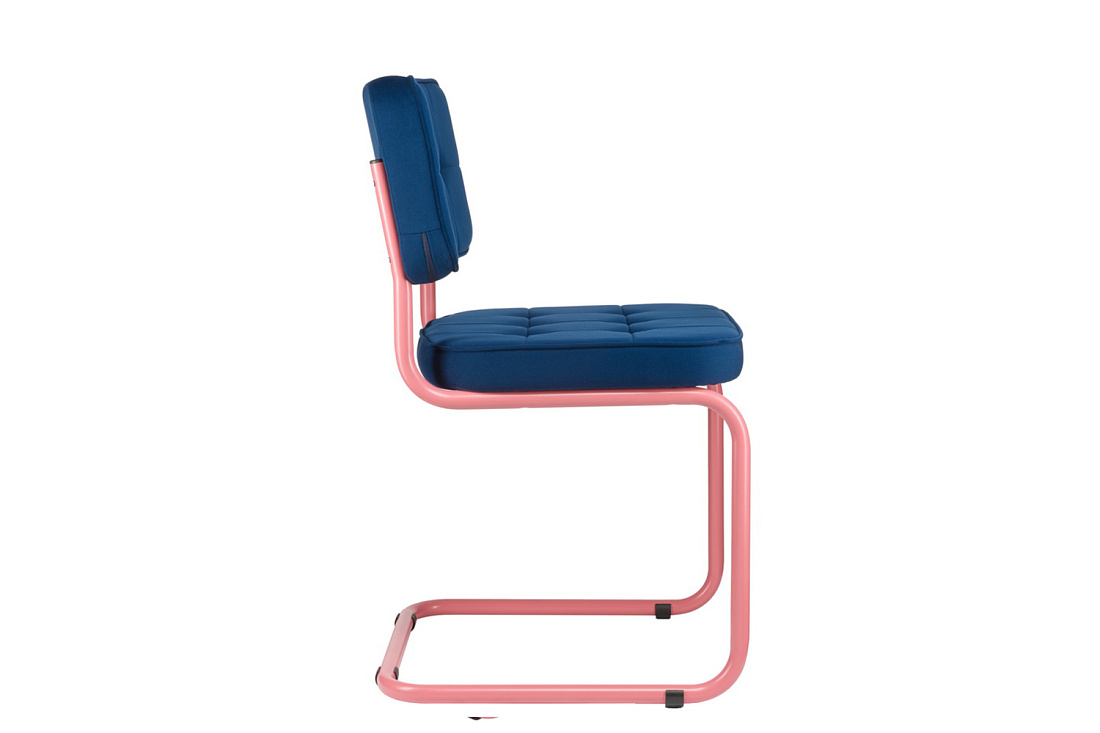 комплект конференц-кресел eco-chair colombo comfort clm-05 синий велюр / винтажная роза металл фото