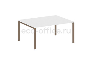 Стол переговорный (1 столешница) METAL SYSTEM STYLE БП.ПРГ-1.4 Белый / Мокко металл фото