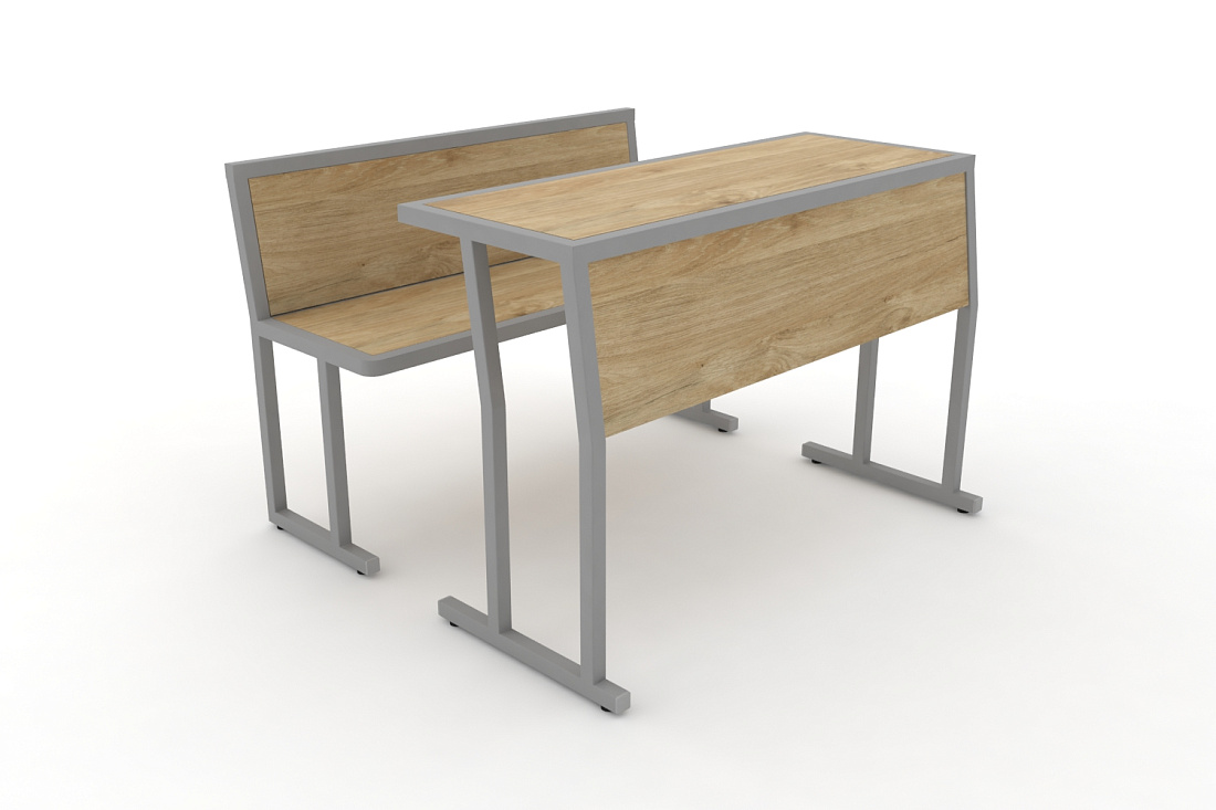Комплект для первого ряда DESK DKN-1100SPL Тиквуд Светлый / Серый Металл  стоимость