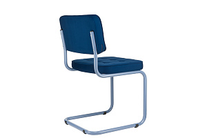 Конференц-кресло ECO-CHAIR COLOMBO Comfort CLM-05 Синий велюр / Синий пудровый металл фото