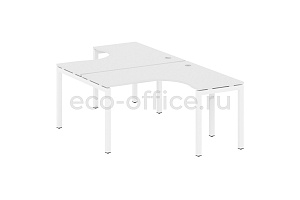 Рабочая станция криволинейная METAL SYSTEM QUATTRO 5x5 50БП.РАС-СА-2.3 Белый / Белый металл фото