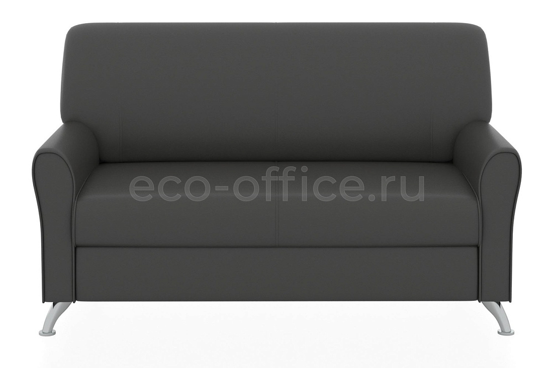 Двухместный диван ЕВРОПА экокожа Euroline 996 Железно-серый купить в Москве