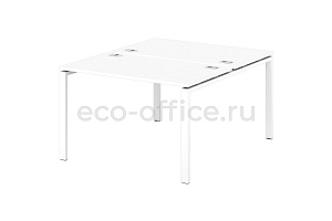 Стол-тандем на металлокаркасе 60*30 SENTIDA STEEL S-41 Белый фото