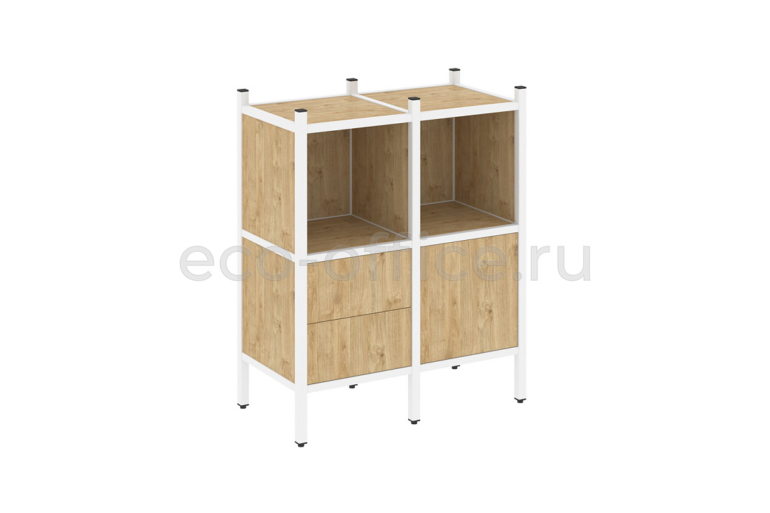 Комплект наборного стеллажа LOFT VR.L-02 Тиквуд Светлый / Белый металл  стоимость