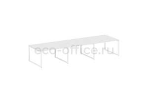 Стол переговорный (3 столешницы) METAL SYSTEM STYLE БО.ПРГ-3.3 Белый / Белый металл фото
