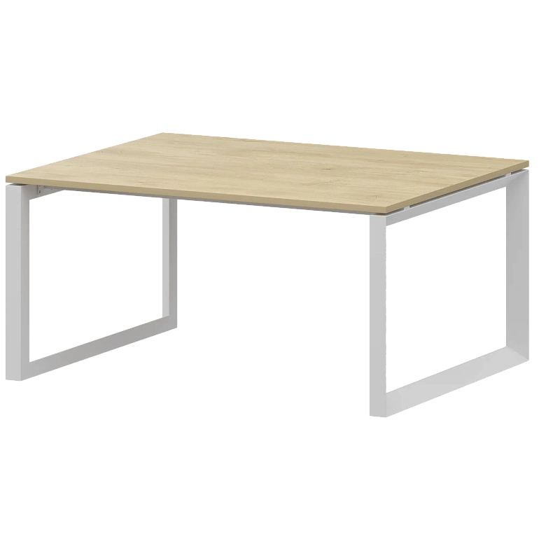 стол переговорный на металлокаркасе protech нтмп.о.140.11 баттл рок/белый фото