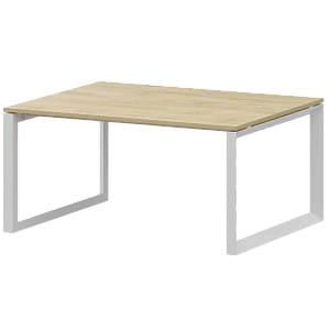 Стол переговорный на металлокаркасе Protech НТМП.О.140.11 Баттл Рок/Белый фото