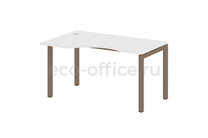 Стол криволинейный левый METAL SYSTEM QUATTRO 5x5 50БП.СА-2 Л Белый / Мокко металл фото