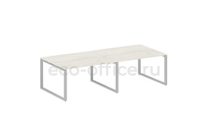 Стол переговорный (2 столешницы) METAL SYSTEM STYLE БО.ПРГ-2.3 Дуб Наварра / Серый металл фото