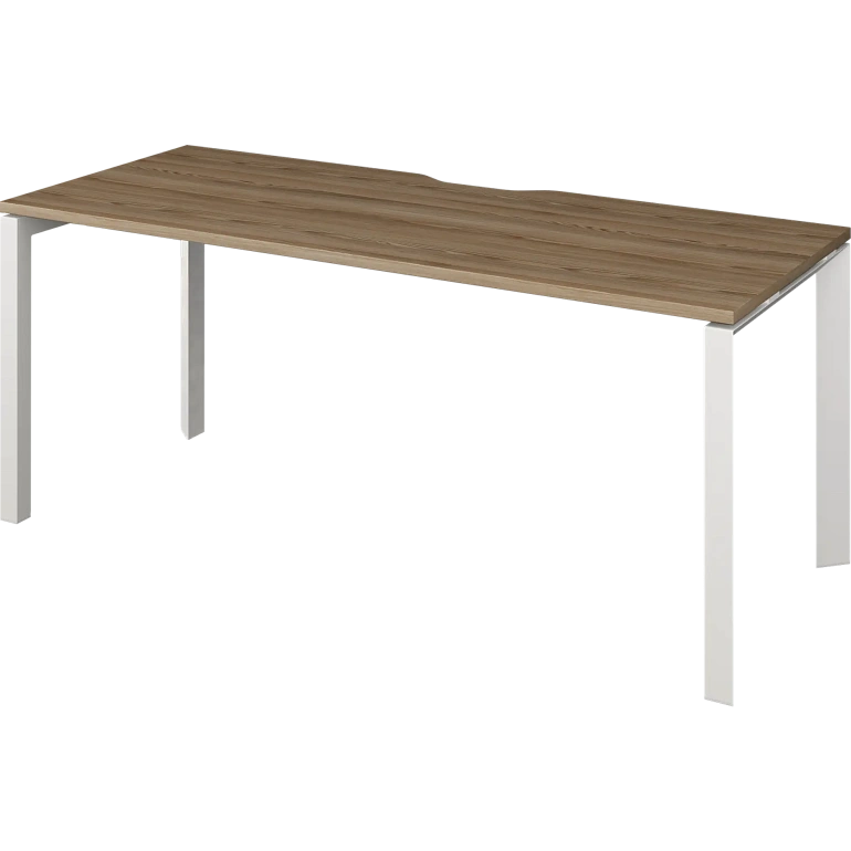 стол на металлокаркасе protech нтмп.п-180 дуб сафари/белый фото