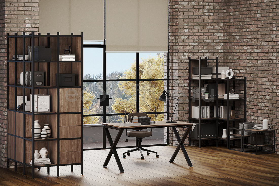 Стеллаж наборный LOFT Дуб Аризона / Чёрный металл  стоимость