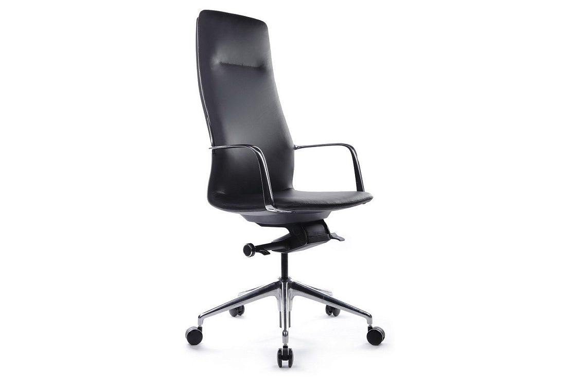 Кресло руководителя RV Design PLAZA FK004-A13 Чёрная кожа купить в Москве