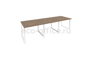 Стол переговорный (3 столешницы) ONIX O.MO-PRG-3.1 Дуб Аризона / Белый металл фото