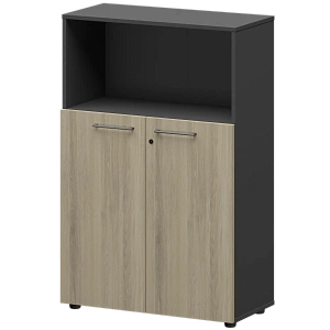 Шкаф средний с нишей Protech СМШ38.28F Кронберг/Графит фото