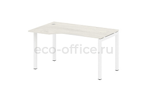 Стол криволинейный левый METAL SYSTEM QUATTRO 5x5 50БП.СА-2 Л Дуб Наварра / Белый металл фото