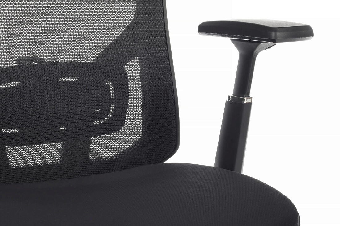 кресло rv chair step a2320 чёрная сетка / чёрная ткань фото