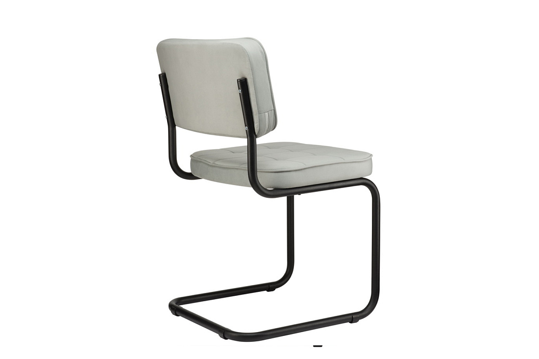 конференц-кресло eco-chair colombo comfort clm-05 серый велюр / черный металл фото