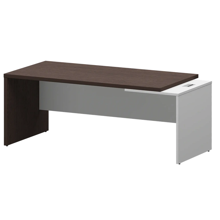 стол руководителя правый protech kz-20r дуб венге/белый фото