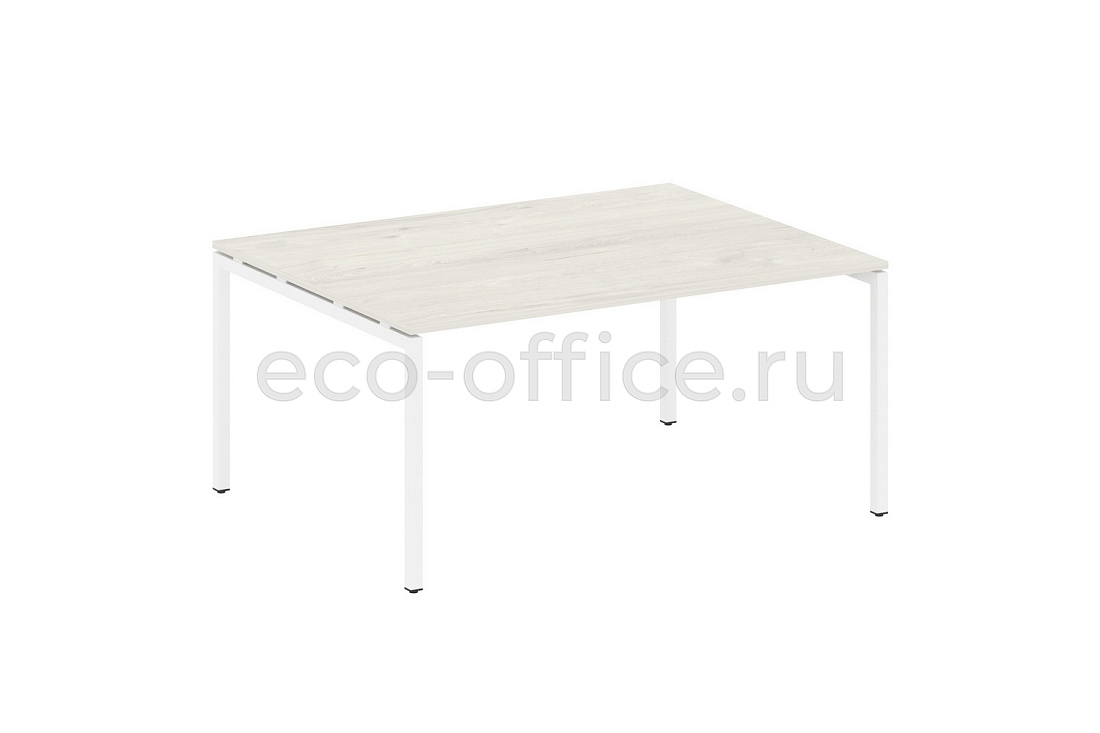 Стол переговорный (1 столешница) METAL SYSTEM QUATTRO 4x4 40БП.ПРГ-1.4 Дуб Наварра / Белый металл  стоимость