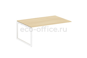 Проходной наборный элемент переговорного стола METAL SYSTEM QUATTRO 5x5 50БО.ППРГ-5 Акация Лорка / Белый металл фото