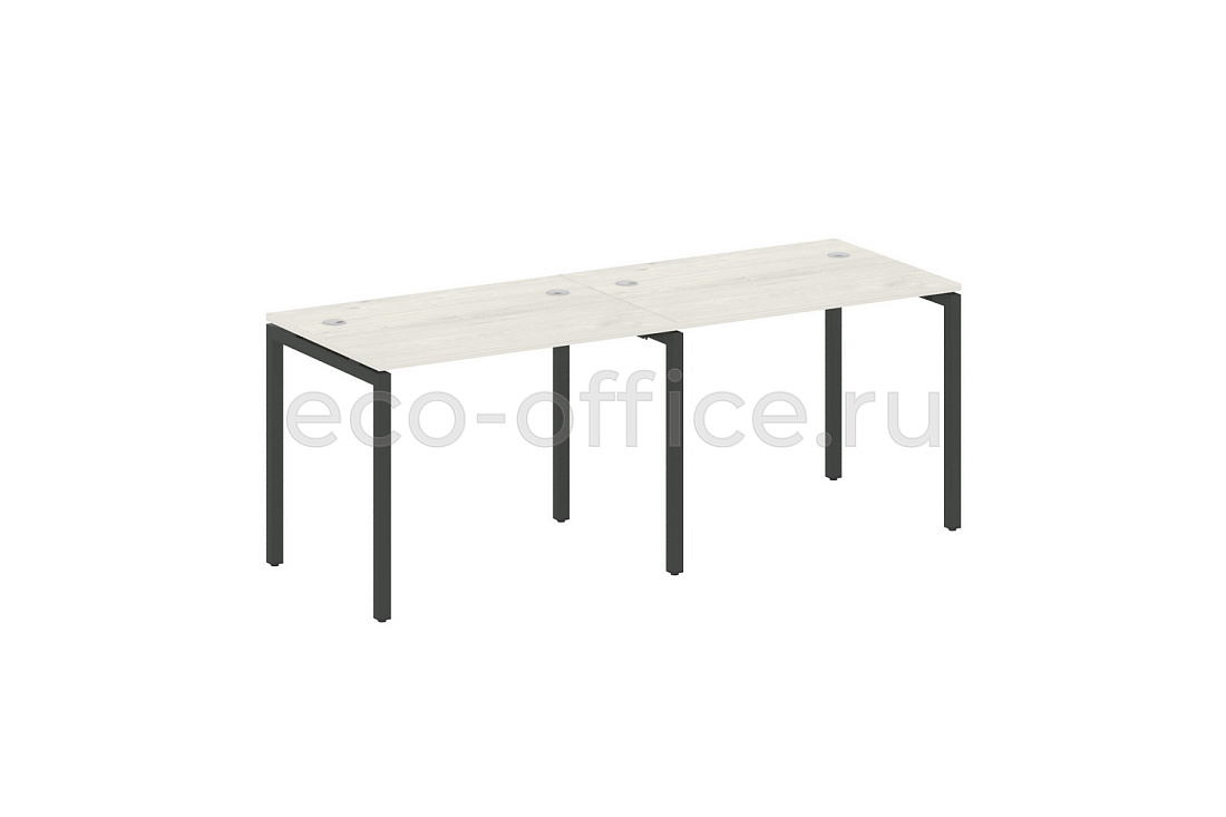 Рабочая станция на 2 рабочих места METAL SYSTEM QUATTRO 5x5 50БП.СМ-2.1 Дуб Наварра / Антрацит металл   стоимость