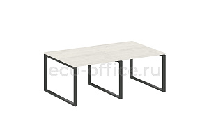 Стол переговорный (2 столешницы) METAL SYSTEM STYLE БО.ПРГ-2.1 Дуб Наварра / Антрацит металл фото