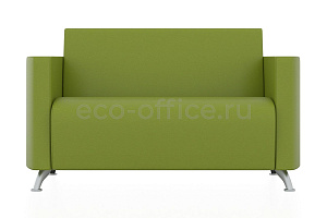 Двухместный диван СИТИ экокожа Euroline 1131 Оливково-жёлтый фото