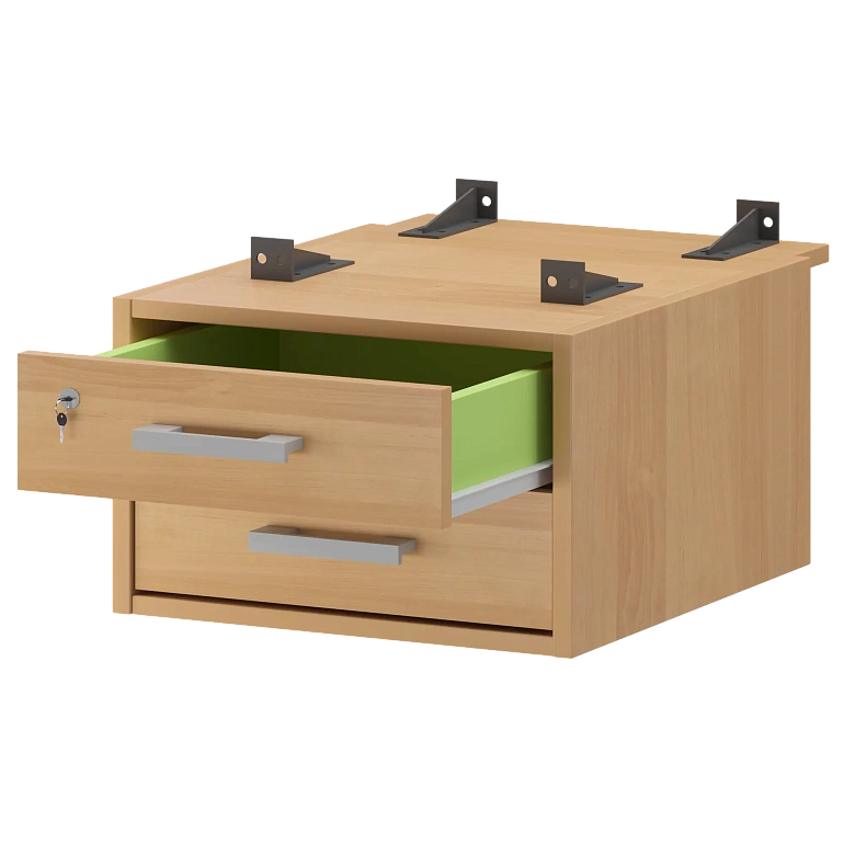 тумба подвесная для столов на м/каркасе гл.730 мм protech амт2-02м.73 ольха фото