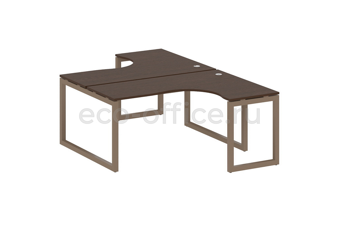 Рабочая станция криволинейная METAL SYSTEM QUATTRO 5x5 50БО.РАС-СА-2.4 Венге Цаво / Мокко металл  стоимость
