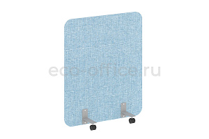 Перегородка на металлических опорах, на роликах R-LINE SOFT AP.R-100-120 Рогожка Romeo 01 / Серый металл фото