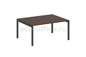 Стол переговорный (1 столешница) METAL SYSTEM QUATTRO 5x5 50БП.ПРГ-1.4 Венге Цаво / Антрацит металл фото