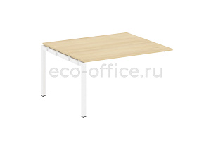 Проходной наборный элемент переговорного стола METAL SYSTEM QUATTRO 5x5 50БП.ППРГ-3 Акация Лорка / Белый металл фото