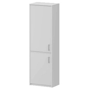 Шкаф комбинированный закрытый узкий Protech А-321/А-621 Белый фото