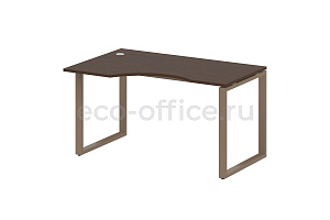 Стол криволинейный левый METAL SYSTEM STYLE БО.СА-2 (L) Венге Цаво / Мокко металл фото