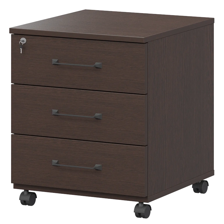 тумба мобильная с центральным замком protech к-923 дуб венге фото