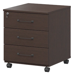 Тумба мобильная с центральным замком Protech К-923 Дуб венге фото