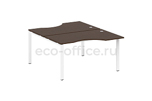 Рабочая станция криволинейная METAL SYSTEM STYLE БП.РАС-СА-2.2 Венге Цаво / Белый металл фото