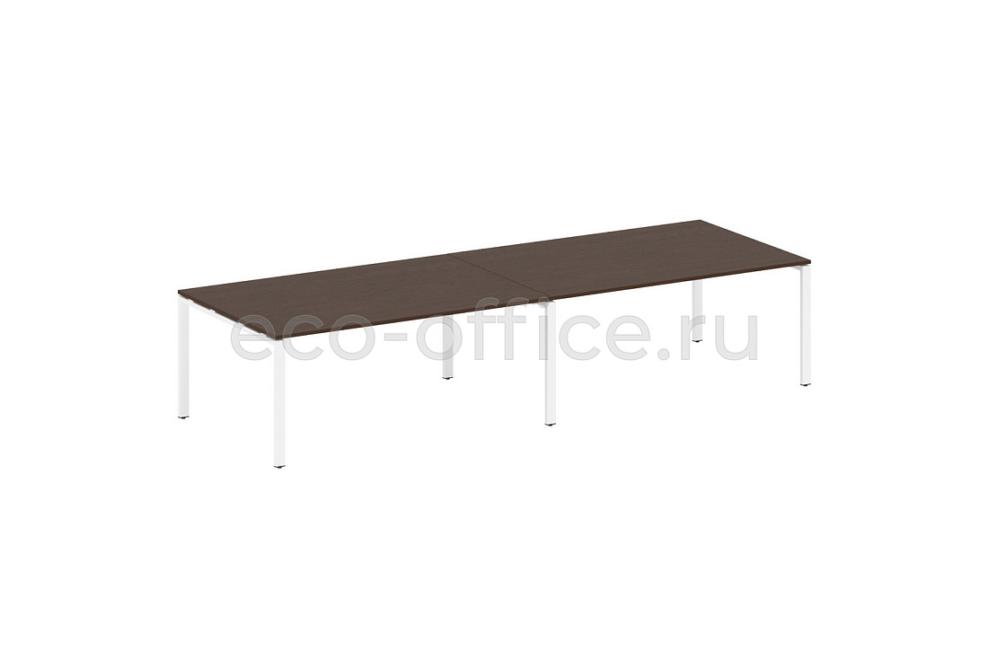 Стол переговорный (2 столешницы) METAL SYSTEM STYLE БП.ПРГ-2.5 Венге Цаво / Белый металл  стоимость