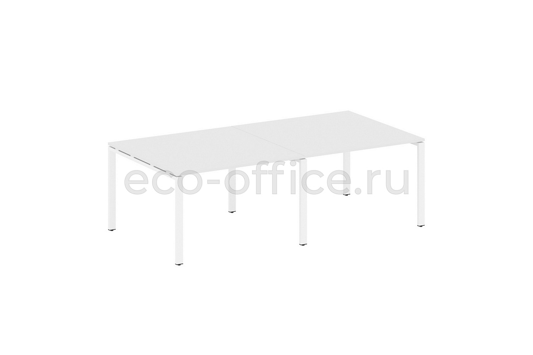 Стол переговорный (2 столешницы) METAL SYSTEM STYLE БП.ПРГ-2.2 Белый / Белый металл  стоимость