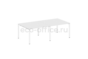 Стол переговорный (2 столешницы) METAL SYSTEM STYLE БП.ПРГ-2.2 Белый / Белый металл фото
