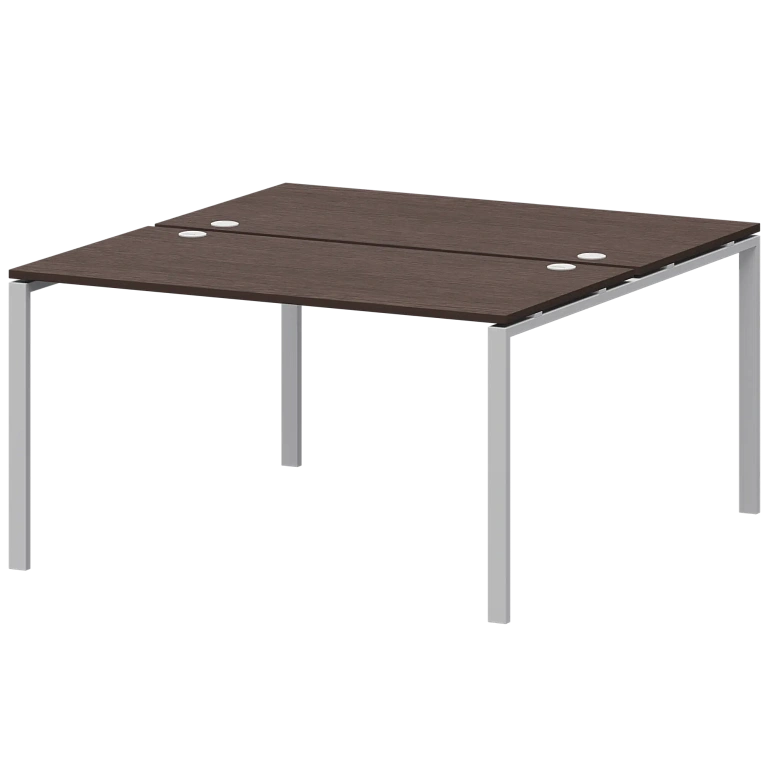 бенч двойной на 2 рабочих места protech амб-003 дуб венге/белый фото