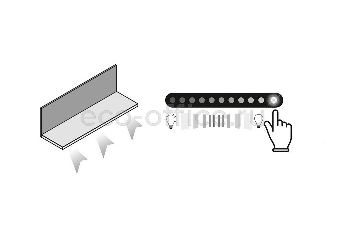 Полка настенная открытая с LED лампой﻿﻿﻿﻿﻿﻿﻿﻿﻿﻿﻿﻿﻿ (шпон) ELITE 174341 Modern Elm / Black (Cod.51)  стоимость