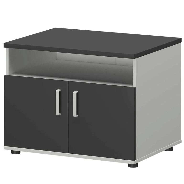 тумба для оргтехники protech смт-2дн тип2 белый/графит фото