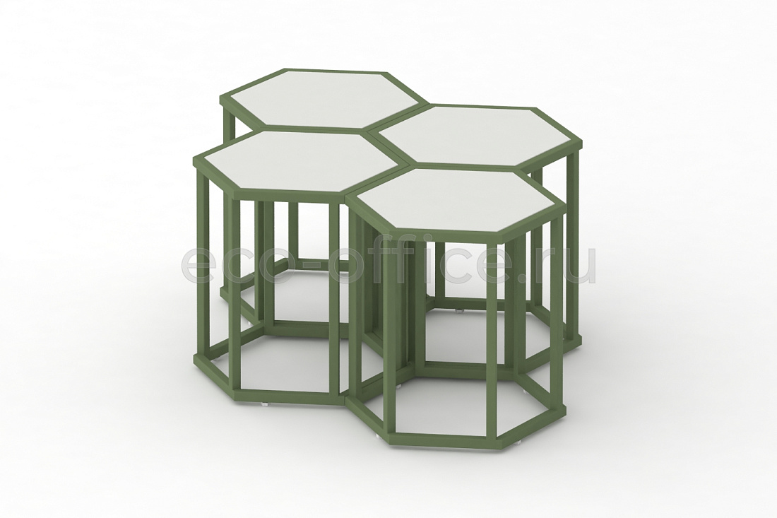 Стол журнальный HEX-450 ColorPastel Сатин / Резедово-зелёный (RAL 6011)  стоимость