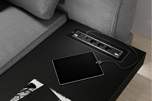 Блок врезной VERSATURN Т184738 Чёрный / Стекло чёрное фото