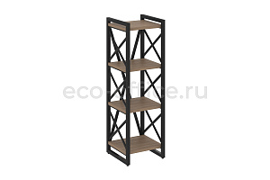 Стеллаж на регулируемых опорах LOFT VR.L-MST.O-4.4 Дуб Аризона / Чёрный металл фото