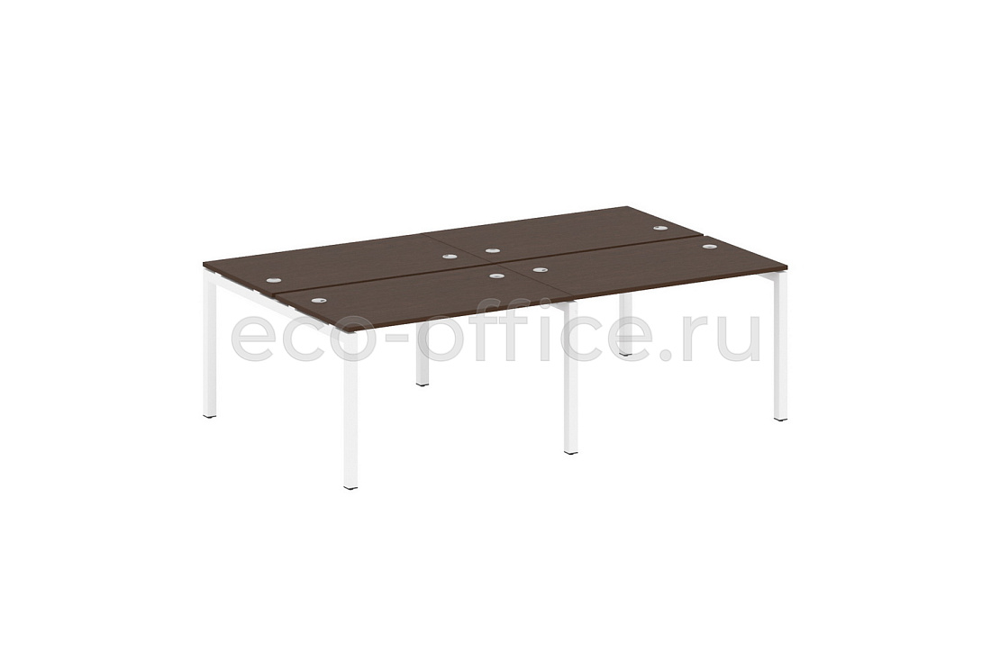 Рабочая станция на 4 рабочих места METAL SYSTEM QUATTRO 5x5 50БП.СМ-4.2 Венге Цаво / Белый металл  стоимость