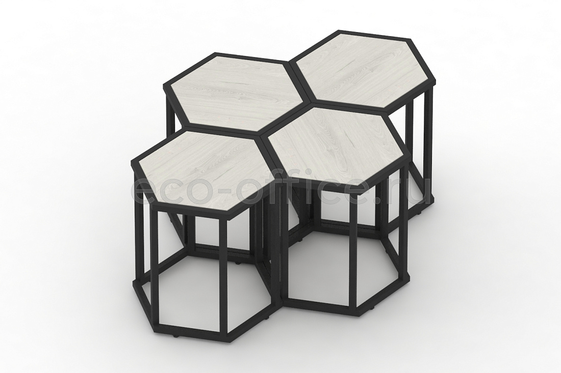 Стол журнальный HEX-450 Дуб Наварра / Чёрный металл  стоимость