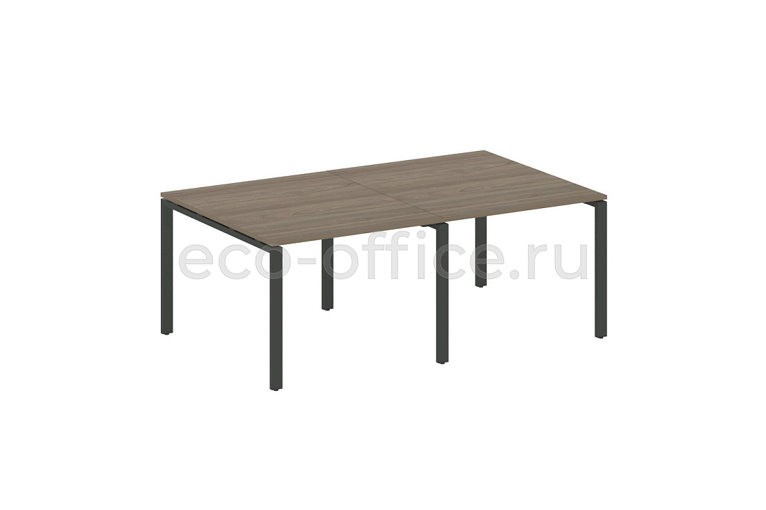 Стол переговорный (2 столешницы) METAL SYSTEM STYLE БП.ПРГ-2.1 Вяз Благородный / Антрацит металл   стоимость